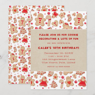 Gingerbread Man Gebakken Koekjes Landelijk Sprotse Kaart