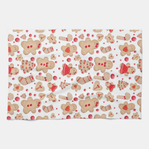 Gingerbread Man Gebakken Koekjes Landelijk Whimsic Theedoek