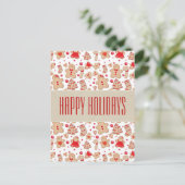 Gingerbread Man gebakken koekjes Rustiek Bewaar de Briefkaart (Staand voorkant)