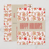 Gingerbread Man gebakken koekjes Rustiek Bewaar de Briefkaart (Voorkant / Achterkant)