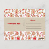 Gingerbread Man gebakken koekjes Rustiek Bewaar de Briefkaart (Achterkant)