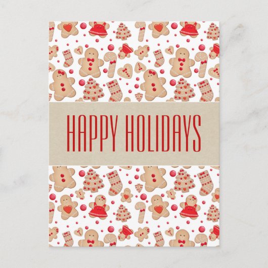 Gingerbread Man gebakken koekjes Rustiek Bewaar de Briefkaart (Voorkant)