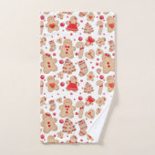 Gingerbread Man gebakken koekjes rustieke vakantie Bad Handdoek (Handdoek)