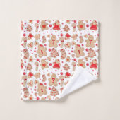 Gingerbread Man gebakken koekjes rustieke vakantie Bad Handdoek (Wasdoekje)