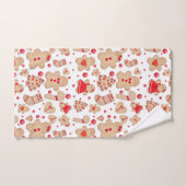 Gingerbread Man gebakken koekjes rustieke vakantie Bad Handdoek (Handdoek)