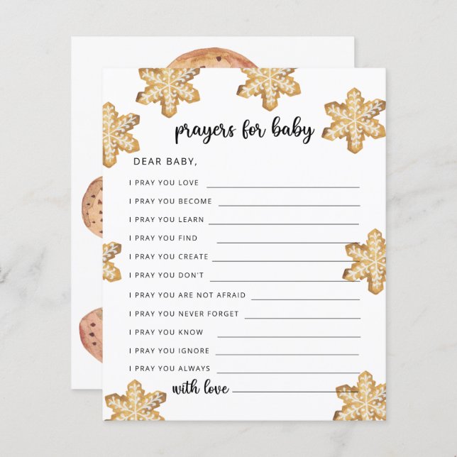 Gingerbread man - gebeden voor baby (Voorkant / Achterkant)