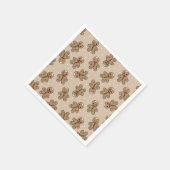 Gingerbread man geometrisch patroon servet (Hoek)