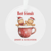 Gingerbread Man Gepersonaliseerde foto | Christmas Ornament (voorkant)