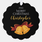 GINGERBREAD MAN, GEPERSONALISEERDE KERST ORNAMENT KAART (Achterkant)