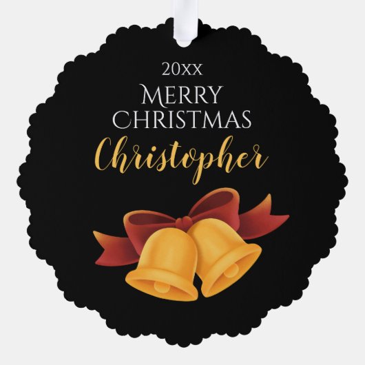 GINGERBREAD MAN, GEPERSONALISEERDE KERST ORNAMENT KAART (Achterkant)