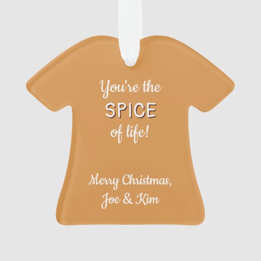 Gingerbread Man Gepersonaliseerde Kerstmis Ornament (achterkant)