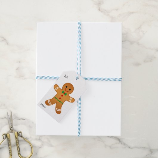 Gingerbread Man Gift Label Cadeaulabel (Met Touw)