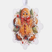 Gingerbread Man & Gingerbread House Ornament Kaart (Links)