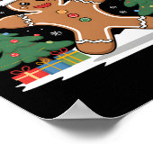 Gingerbread Man Gingershred Funny Gym Workout Chri Poster (Hoek)
