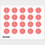 Gingerbread man Gingham Kerstkoekjes Label (Vel)