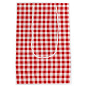 Gingerbread man Gingham Kerstverpakking Medium Cadeauzakje (Achterkant)