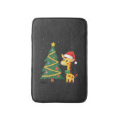 Gingerbread Man Giraffe Kerstman Hoed Kerstboom T Badmat (Voorkant Verticaal)