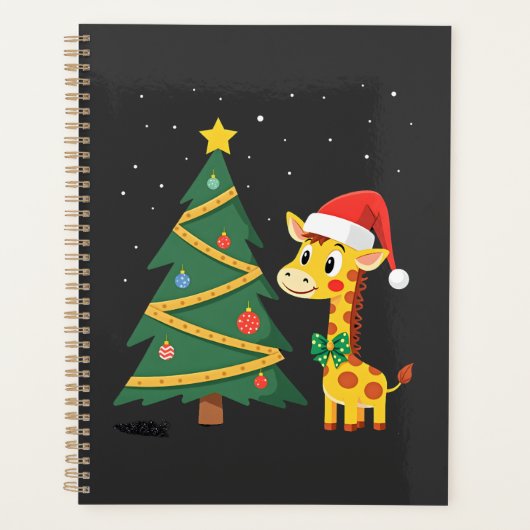 Gingerbread Man Giraffe Kerstman Hoed Kerstboom T Planner (Voorkant)
