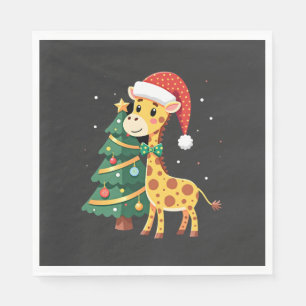 Gingerbread Man Giraffe Kerstman Hoed Kerstboom T Servet