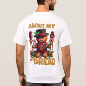 Gingerbread Man Grappige Rode Kerst T-shirt (Achterkant)