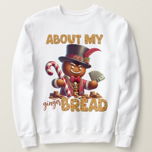 Gingerbread Man Grappige Rode Kerst Trui (Design voorkant)