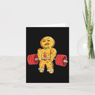 Gingerbread Man Gym Bodybuilding Gewichtheffen Chr Kaart