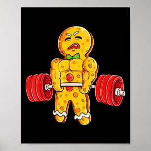 Gingerbread Man Gym Krachttraining Gewichtheffen K Poster