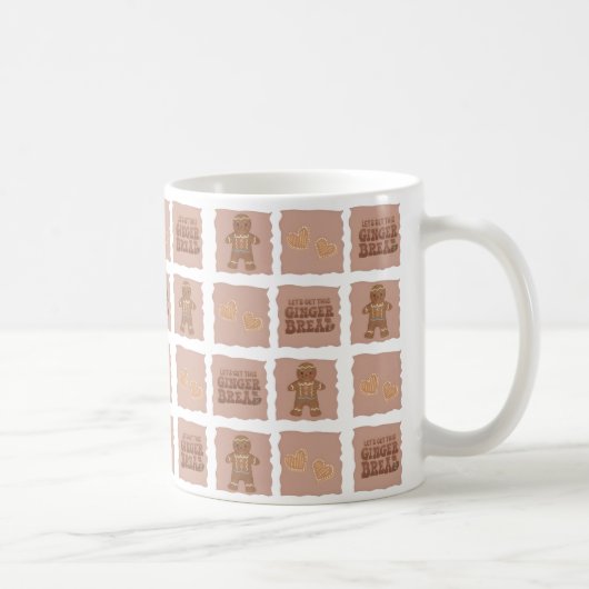 Gingerbread Man & Hearts Holiday Mug Design   Koffiemok (Rechts)