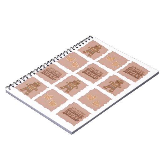 Gingerbread Man & Hearts Notebook Design Notitieboek (Linkerzijde)
