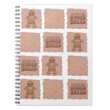 Gingerbread Man & Hearts Notebook Design
