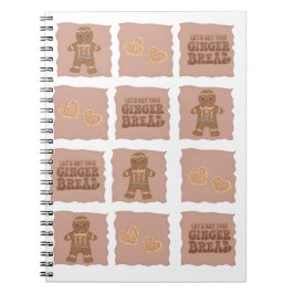 Gingerbread Man & Hearts Notebook Design Notitieboek
