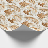 Gingerbread Man Hete Luchtballon Basket Cadeaupapier (Hoek)