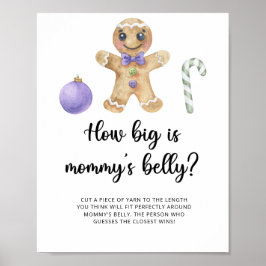 Gingerbread man hoe groot is mama's buik spel poster
