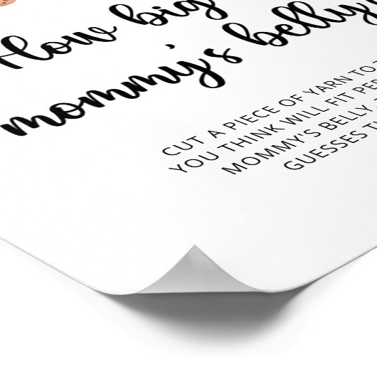 Gingerbread man hoe groot is mama's buik spel poster (Hoek)