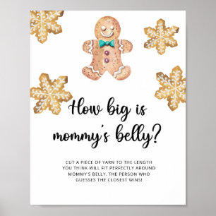 Gingerbread man hoe groot is mama's buik spel poster