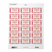 Gingerbread Man Holiday Cookies Label (Full Sheet)
