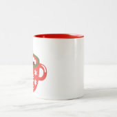 Gingerbread Man Hot Chocolade Jacuzzi Tweekleurige Koffiemok (Center)