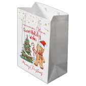 Gingerbread Man House Kleindochter Kerstmis Medium Cadeauzakje (Achterkant Gekanteld)