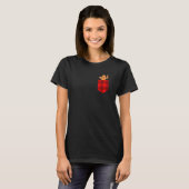 Gingerbread Man in Pocket Plaid Buffel Check Patt T-shirt (Voorkant volledig)