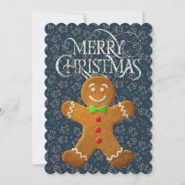GingerBread Man Kaart met kerstmis