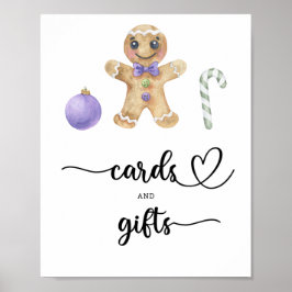Gingerbread man - kaarten en geschenken baby showe poster