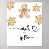 Gingerbread man - kaarten en geschenken baby showe poster (Voorkant)