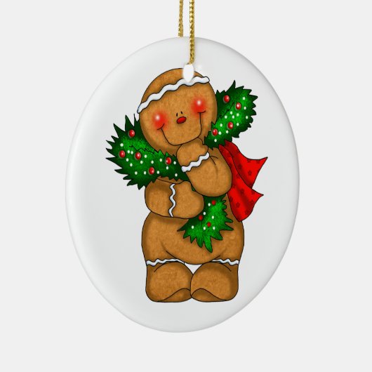 Gingerbread Man  Keramisch Ornament (Rechts)