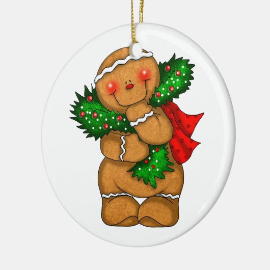 Gingerbread Man  Keramisch Ornament (Links)