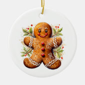 Gingerbread man keramisch ornament (Voorkant)