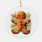 Gingerbread man keramisch ornament (Achterkant)