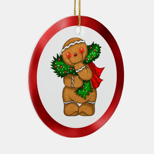 Gingerbread Man Keramisch Ornament (Rechts)