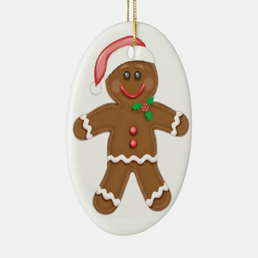 Gingerbread Man Keramisch Ornament (Rechts)