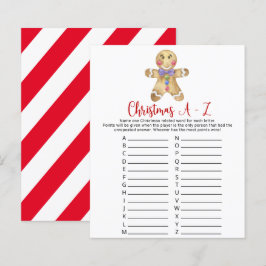 Gingerbread man - Kerst A-Z Game Kaart