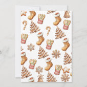 Gingerbread Man | Kerst Baby Shower Kaart (Achterkant)